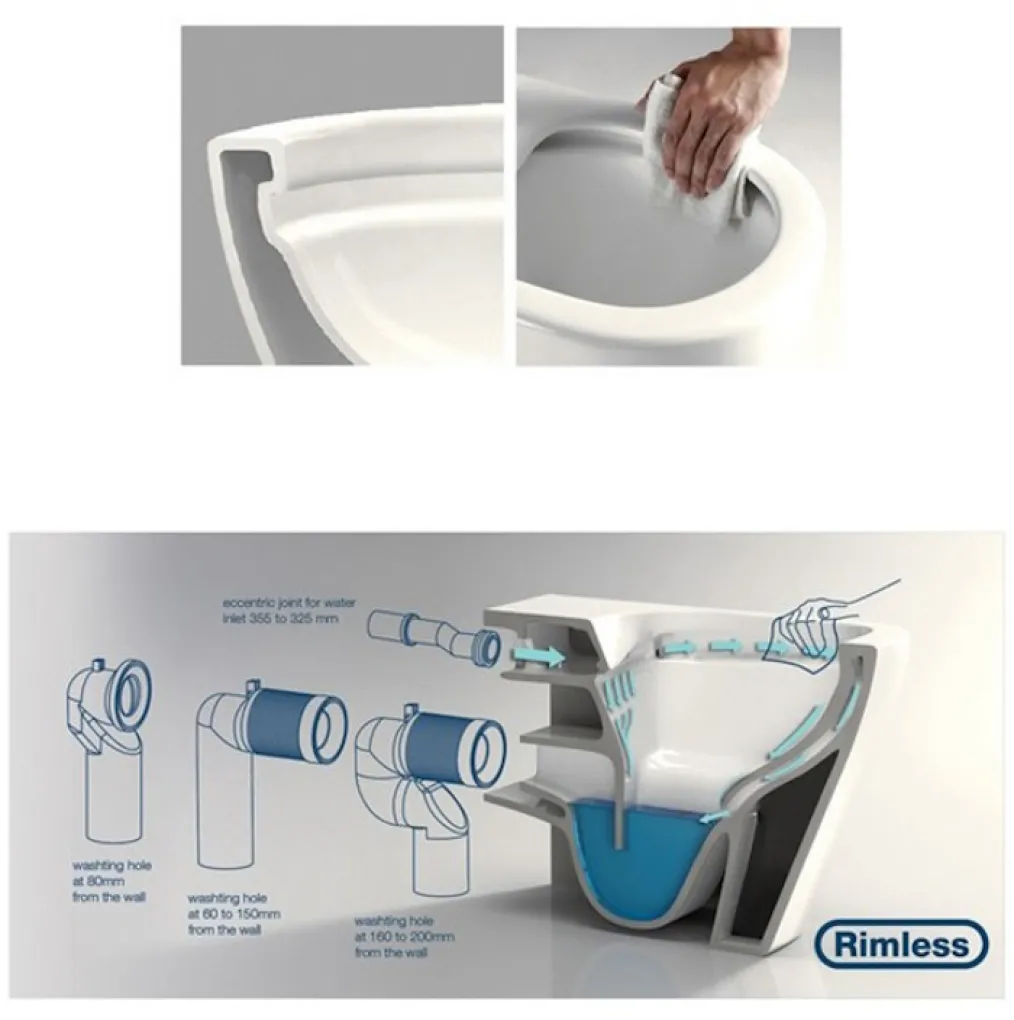 Унітаз-компакт підлоговий Koller Pool Kvadro з сидінням Soft-close без бачка (KR-0675-RC-C)- Фото 3